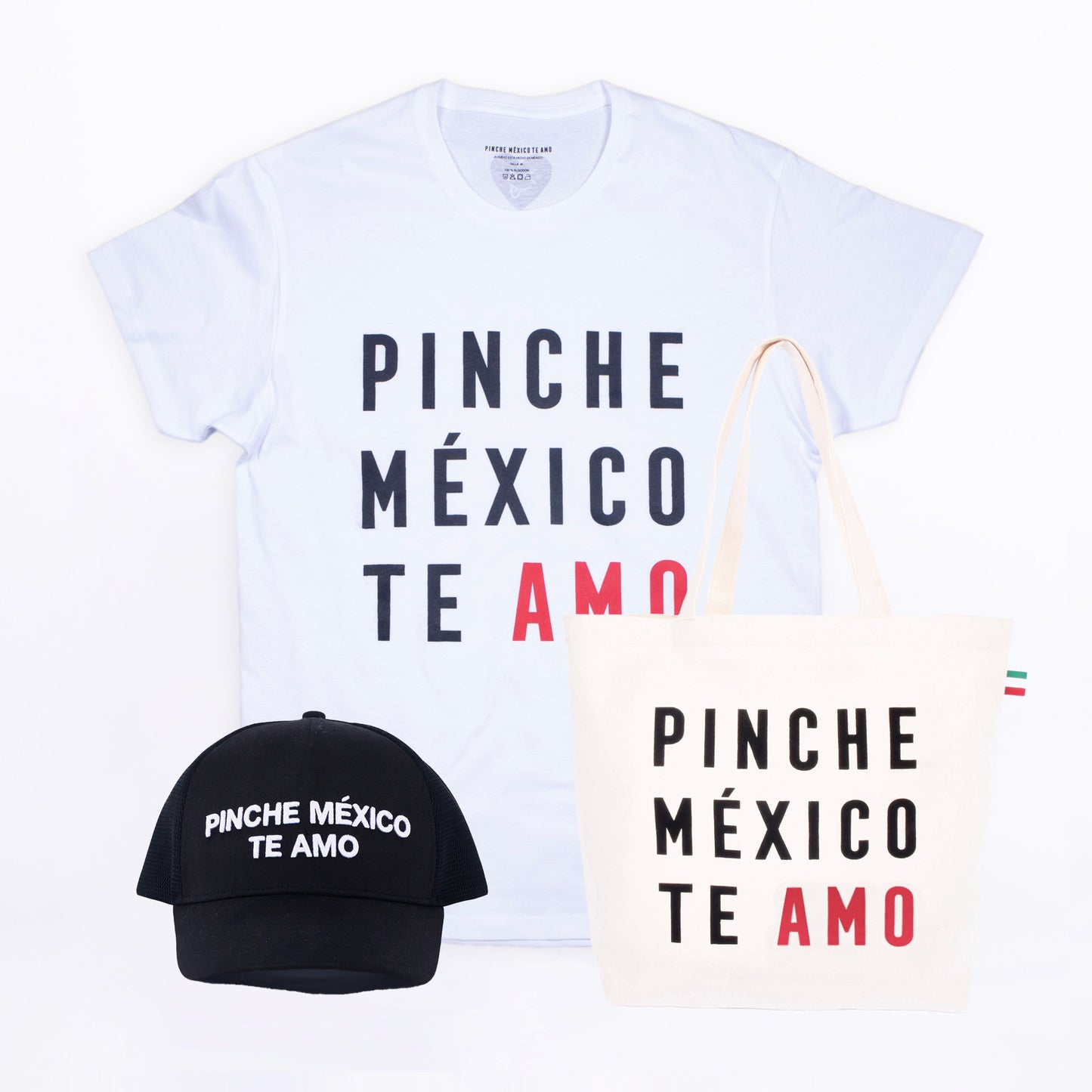 PINCHE MEXICO TE AMO: EL KIT PLAYERA BLANCA ROJA