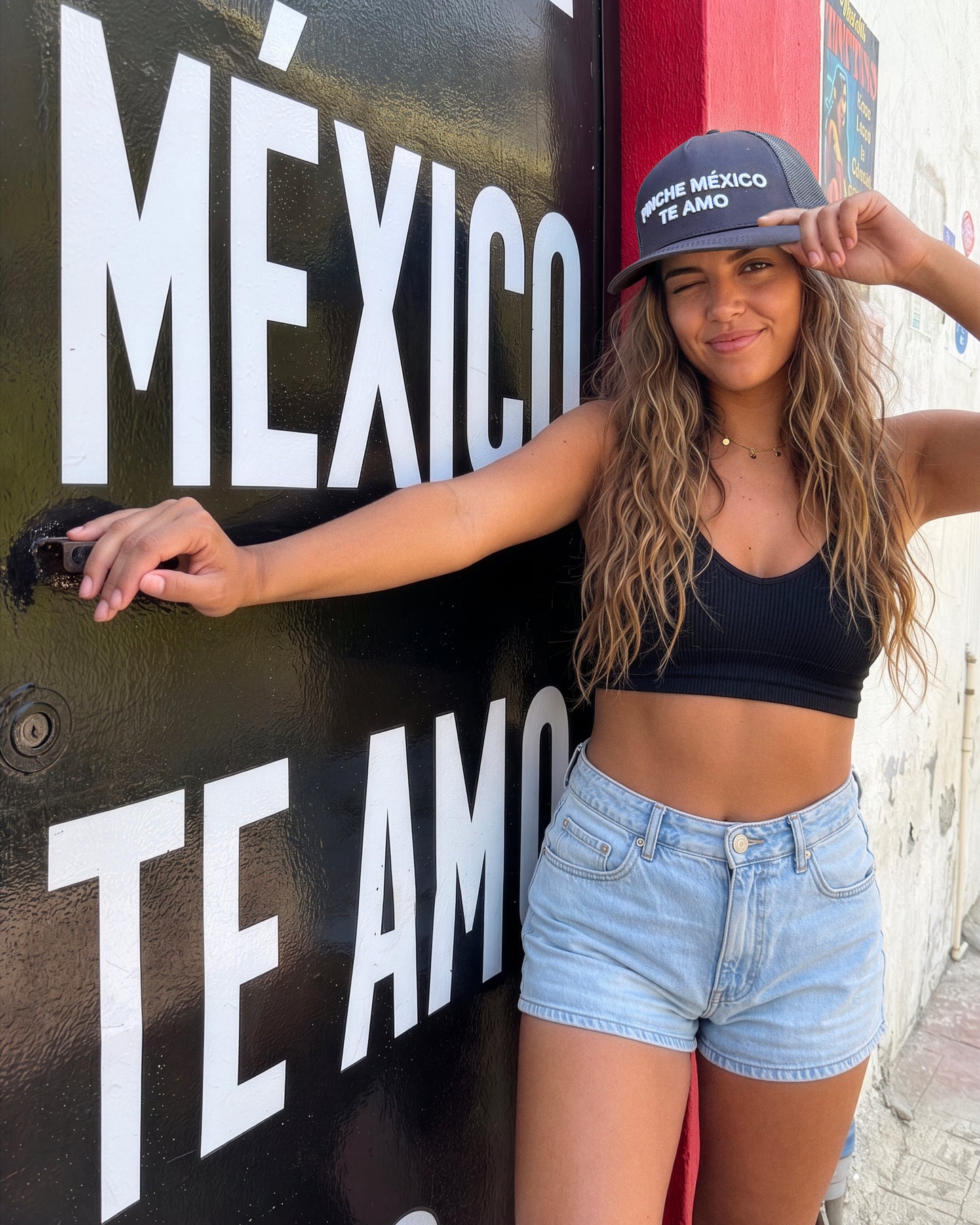 GORRA GRIS OSCURO PINCHE MÉXICO TE AMO