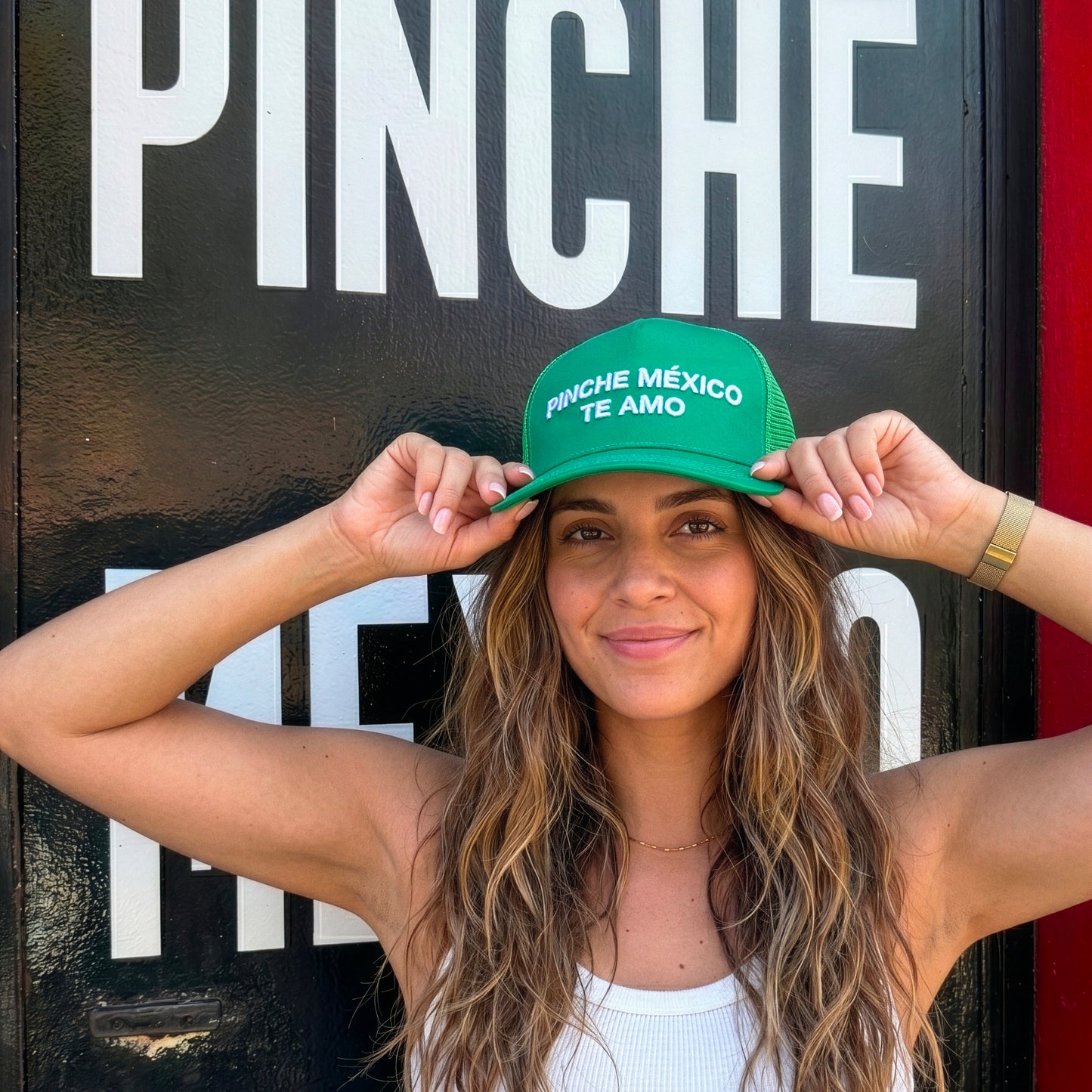 GORRA VERDE PINCHE MÉXICO TE AMO