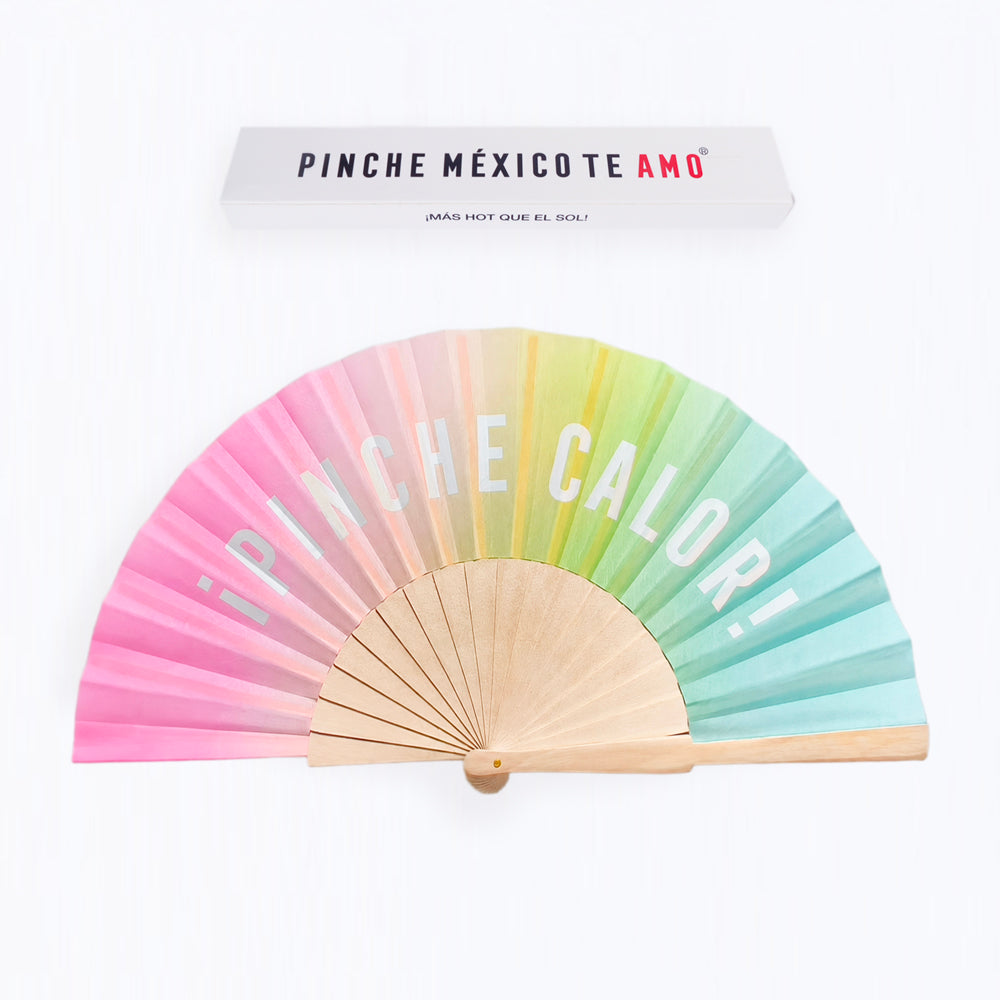 ABANICO MULTICOLOR «¡PINCHE CALOR!»