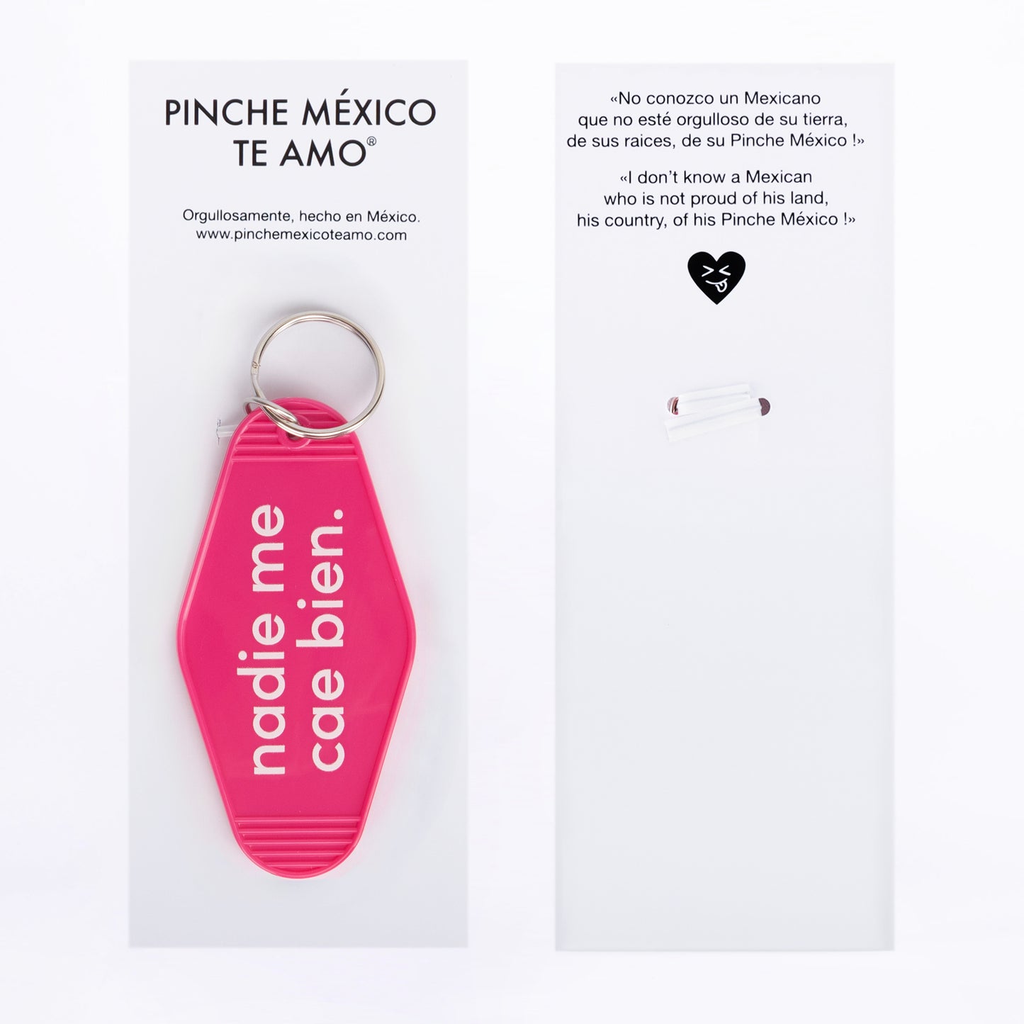 LLAVERO NADIE ME CAE BIEN FUSHIA