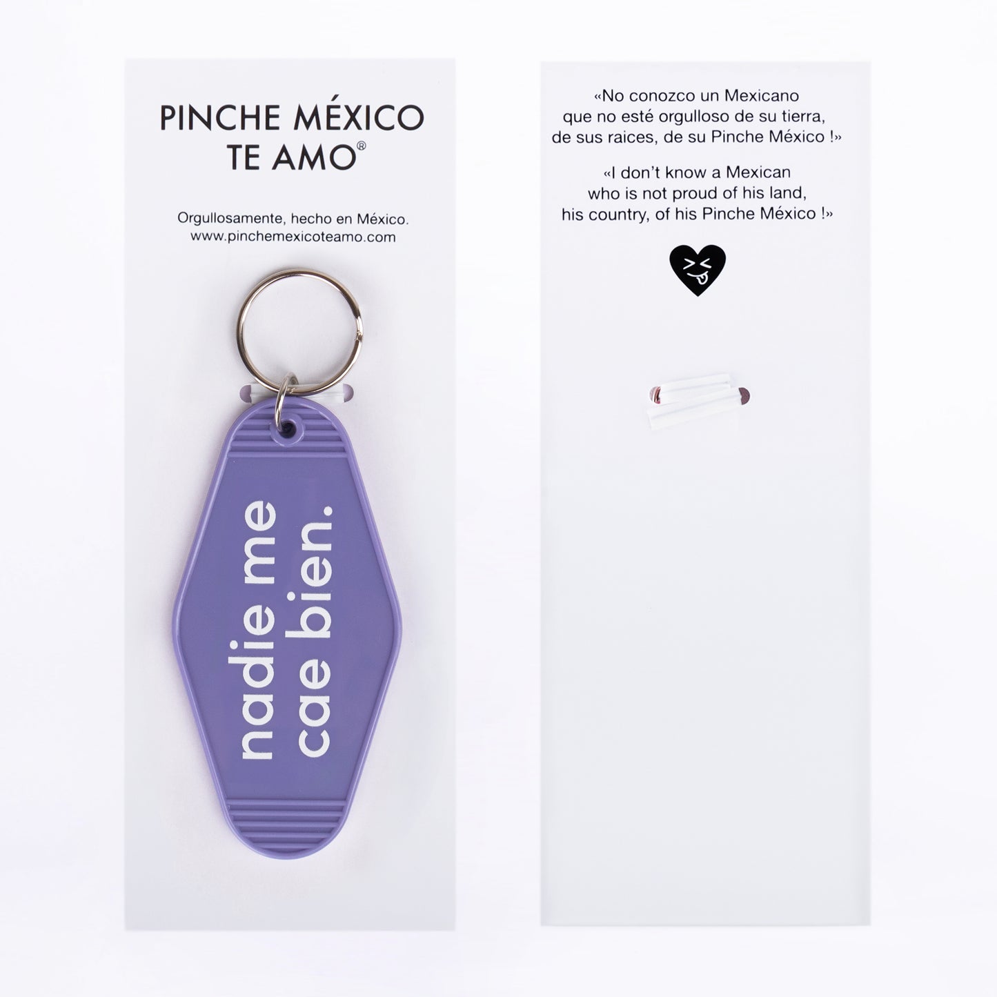 LLAVERO NADIE ME CAE BIEN MORADO