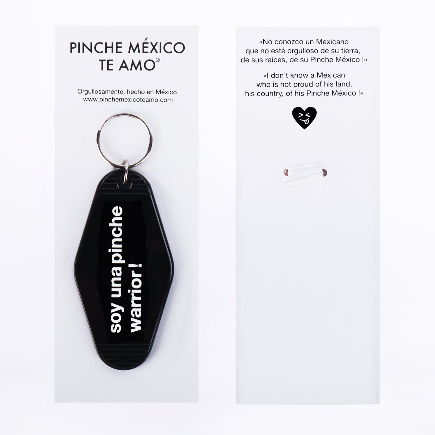 LLAVERO SOY UNA PINCHE WARRIOR NEGRO