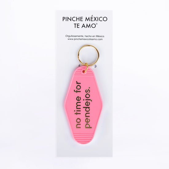 LLAVERO NO PENDEJOS ROSA DORADO