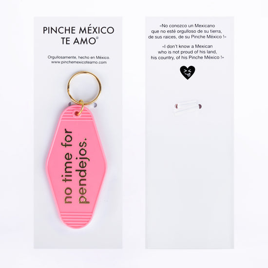 LLAVERO NO PENDEJOS ROSA DORADO