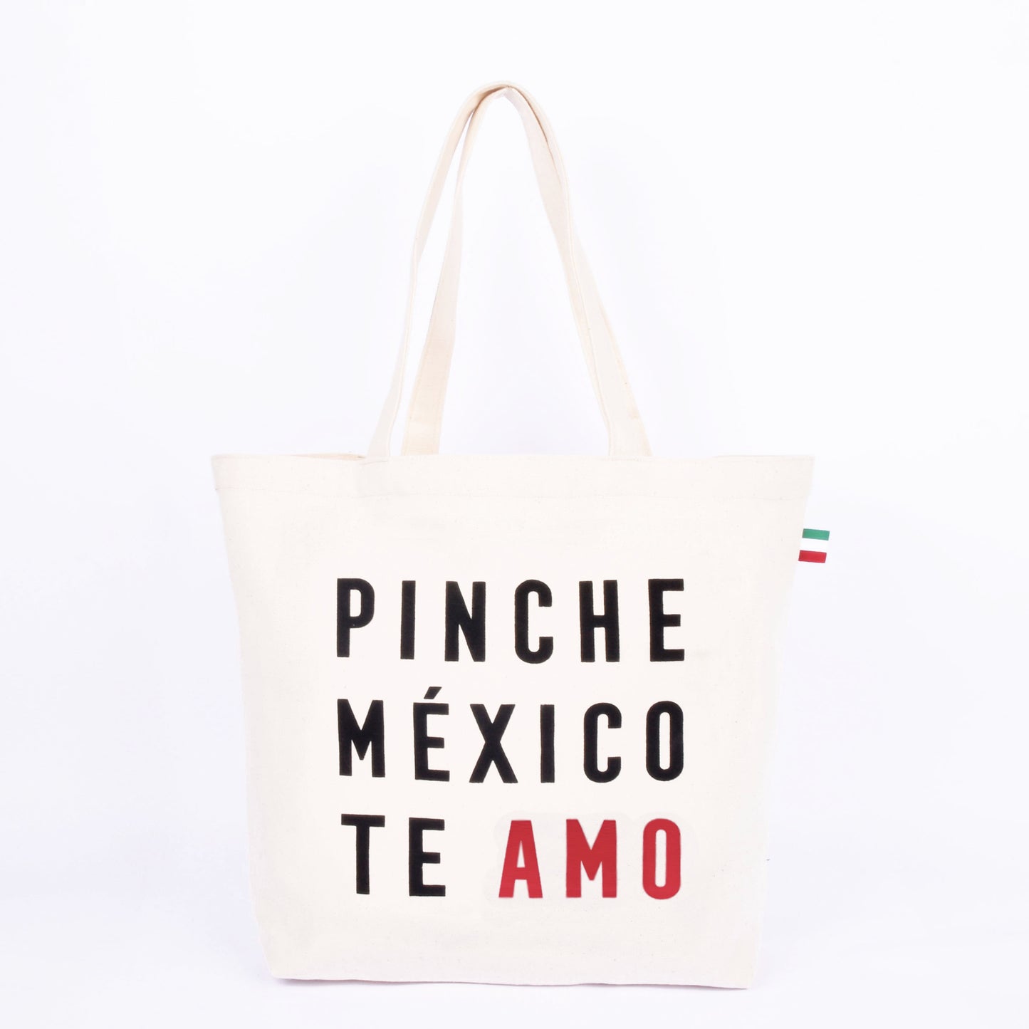 BOLSA DE ALGODÓN PINCHE MÉXICO TE AMO ROJA