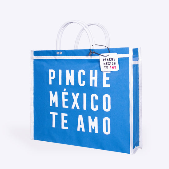 BOLSA DE MERCADO PINCHE MÉXICO TE AMO COBALT