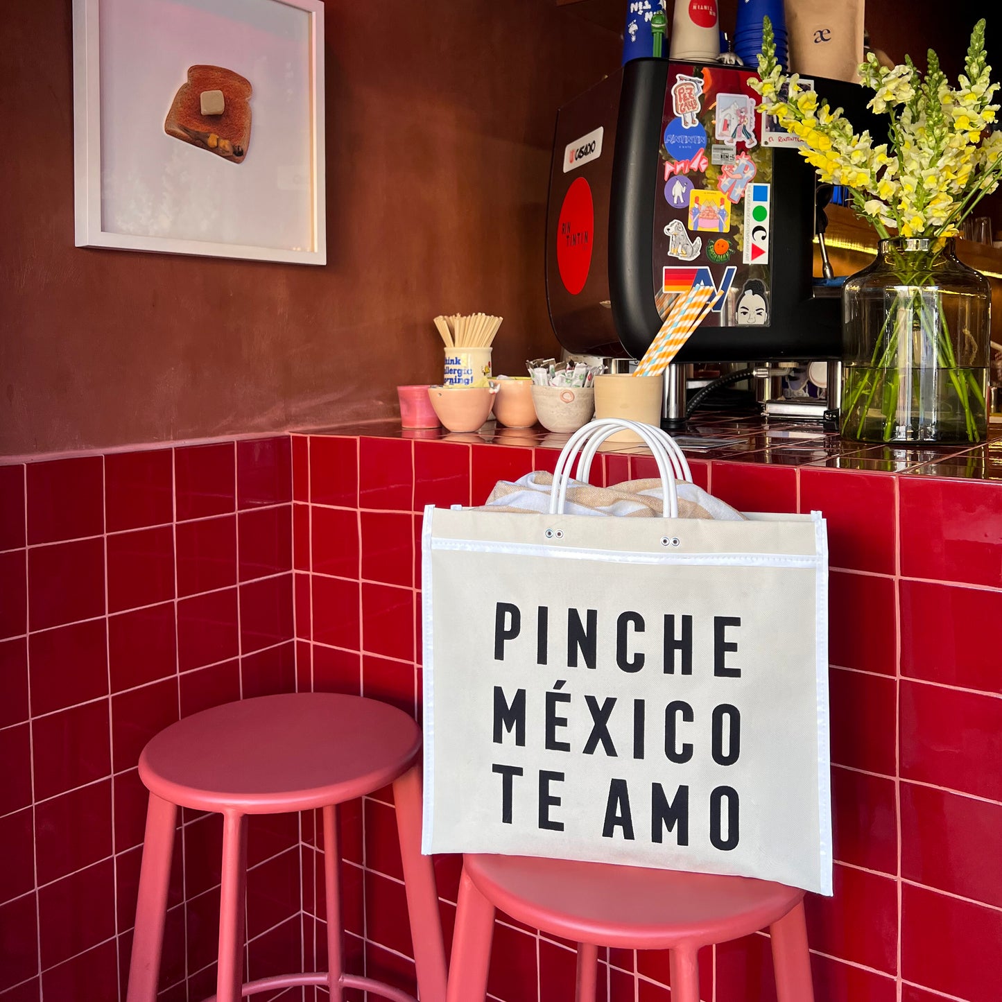 BOLSA DE MERCADO PINCHE MÉXICO TE AMO ARENA