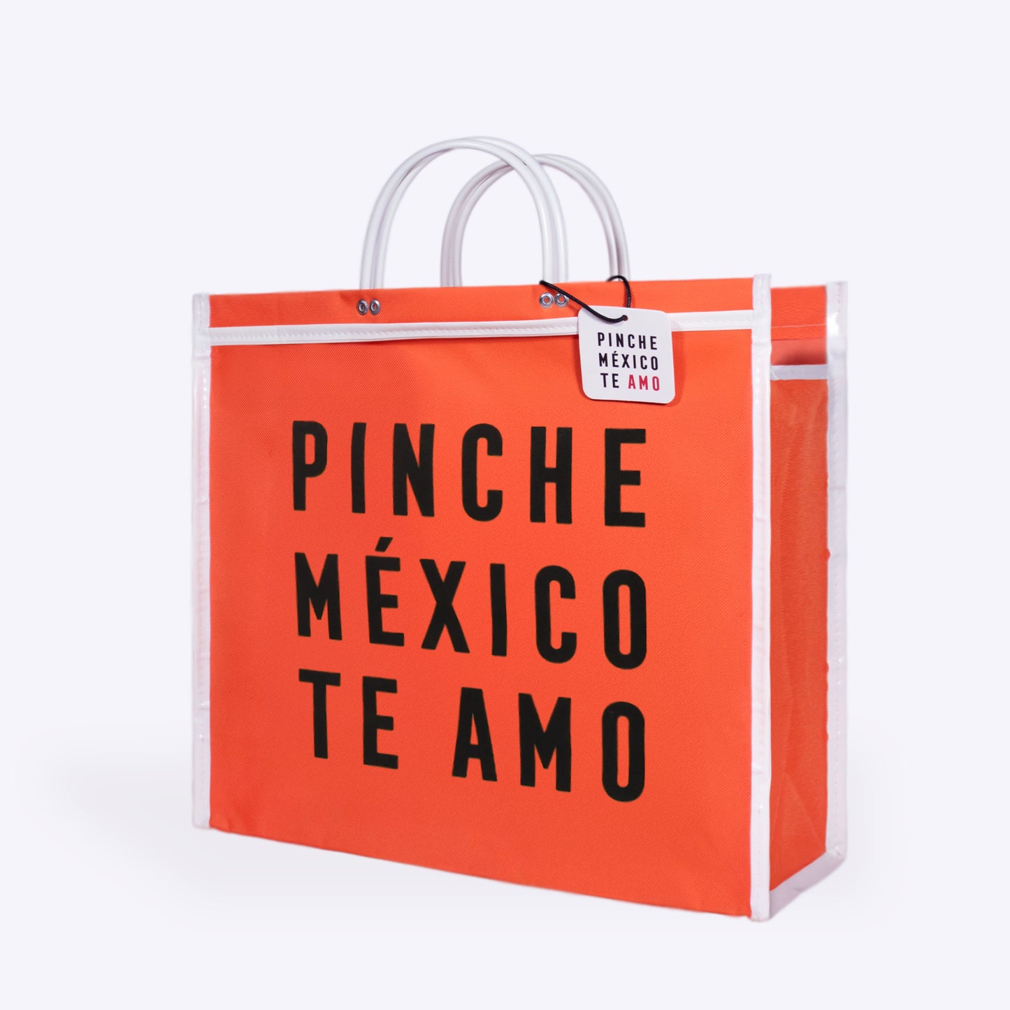 BOLSA DE MERCADO PINCHE MÉXICO TE AMO NARANJA