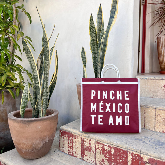 BOLSA DE MERCADO PINCHE MÉXICO TE AMO VINO