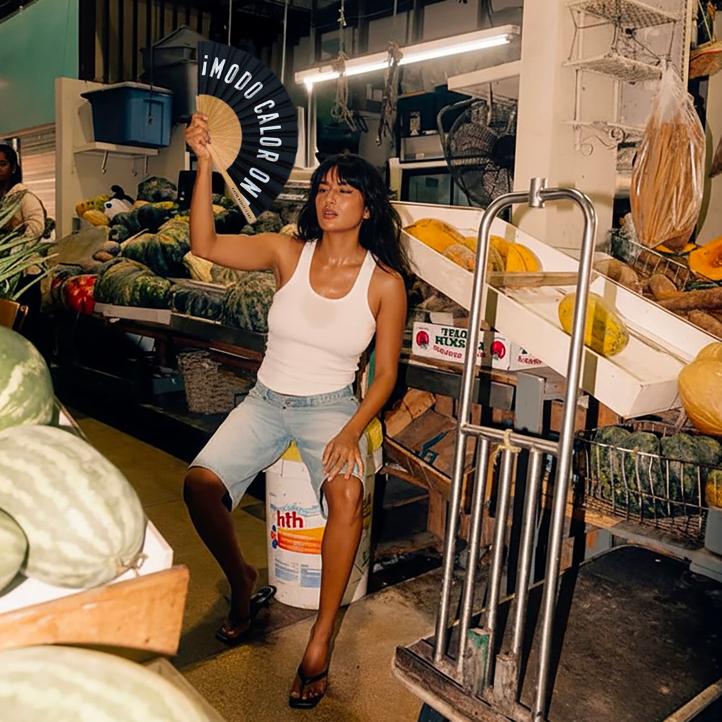 ABANICO NEGRO ¡MODO CALOR ON!