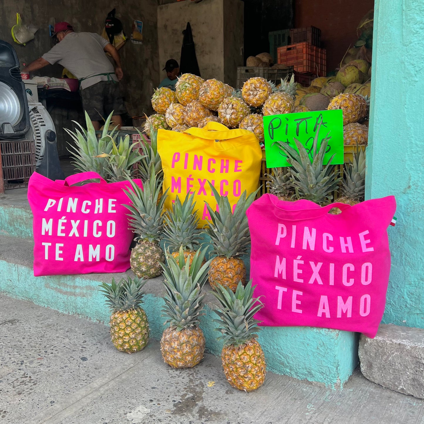 BOLSA DE ALGODÓN PINCHE MÉXICO TE AMO