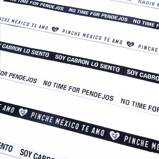 PULSERA NO TIME FOR PENDEJOS BLANCA