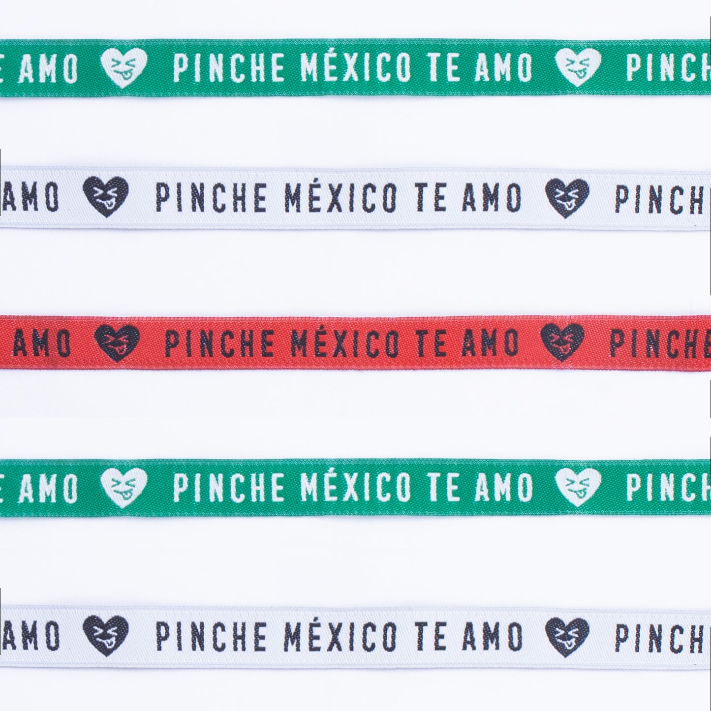 PULSERA PINCHE MÉXICO TE AMO BLANCA