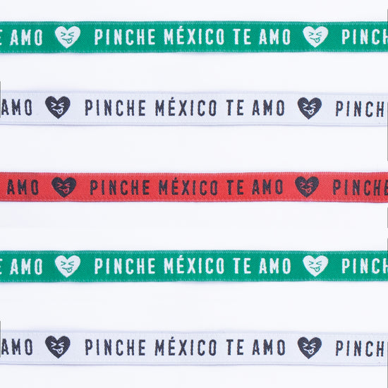 PULSERA PINCHE MÉXICO TE AMO BLANCA