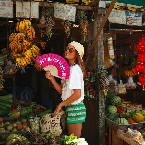 ABANICO FUCCIA ¡NO TIME FOR PENDEJOS!