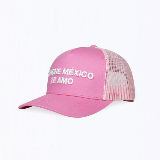 GORRA ROSA CLARO PINCHE MÉXICO TE AMO