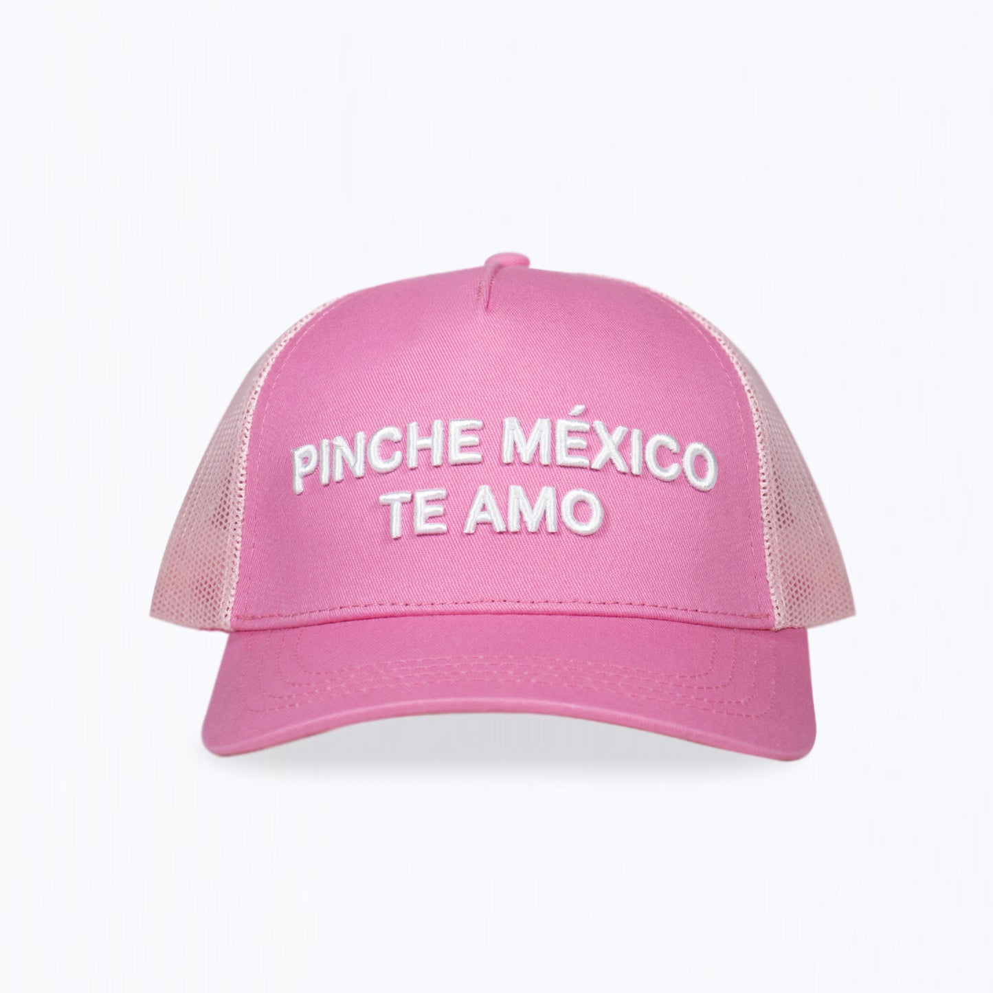 GORRA ROSA CLARO PINCHE MÉXICO TE AMO