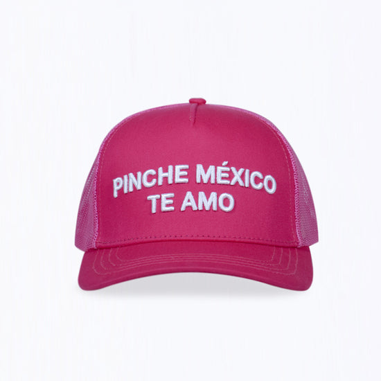 GORRA ROSA OSCURO PINCHE MÉXICO TE AMO